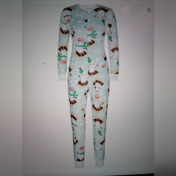 NWT WOMENS ONE PIECE ONSIE ROMPER JUMPSUIT PAJAMA CHRISTMAS CLUBWEAR PARTY XS. S - Picture 4 of 12
